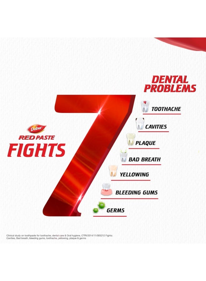 دابر معجون أسنان دابور الأحمر - 200 غرام | المعجون الأيورفيدي رقم 1 في العالم | خالٍ من الفلورايد | يساعد في علاج رائحة الفم الكريهة، وحماية الأسنان من التسوس، وإزالة البلاك | لصحة فم كاملة | قوة 13 عشبة أيورفيدية فعّالة - Image 3